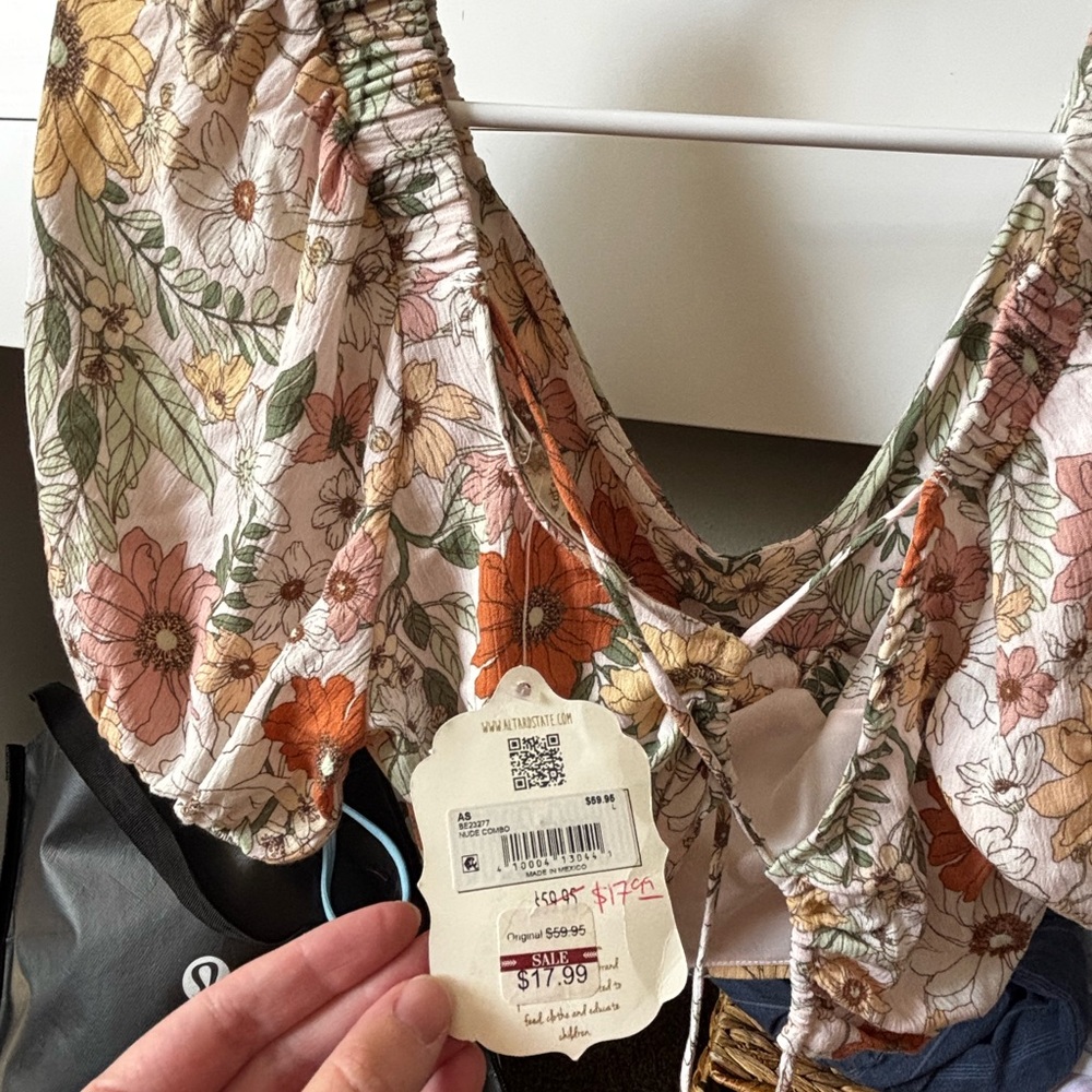 Altard State Floral Ruched Blouse